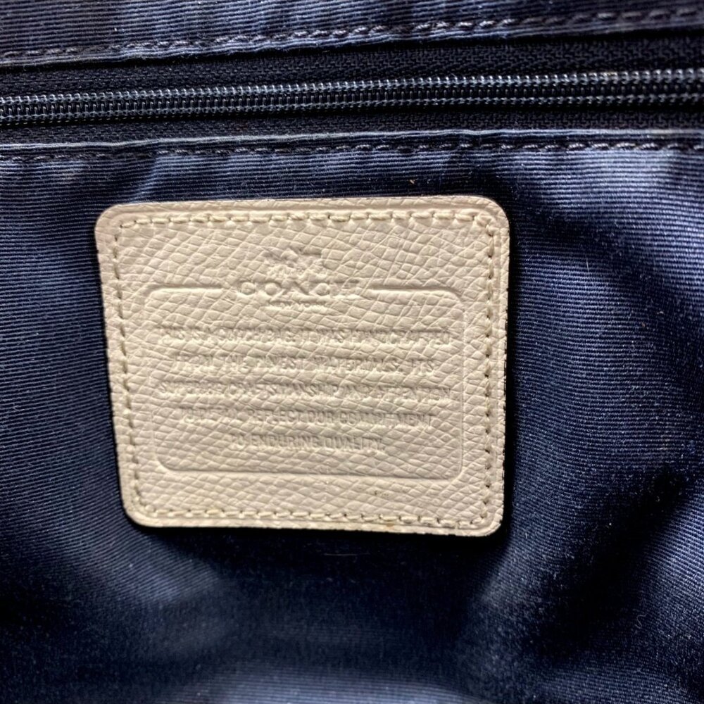 COACH Cora Crossgrain Domed Satchel F34491 Midnight/Chalk + Hang Tag *NO STRAP - Picture 8 of 13